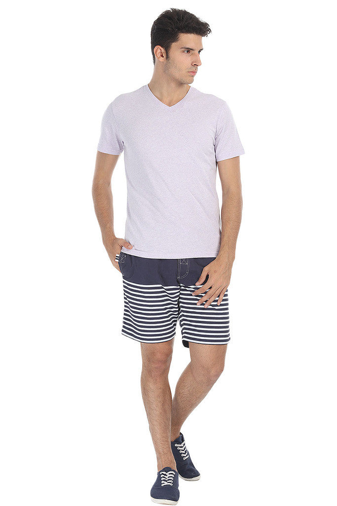 Short Sleeve Soft Heather V Neck Tee
