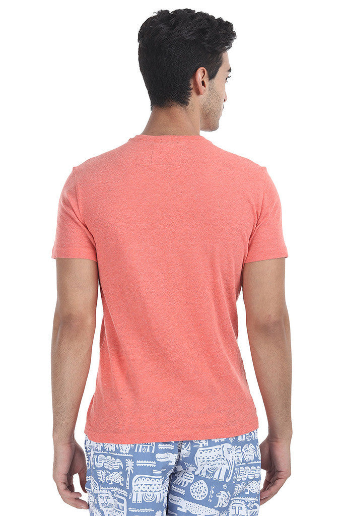 Short Sleeve Soft Heather V Neck Tee