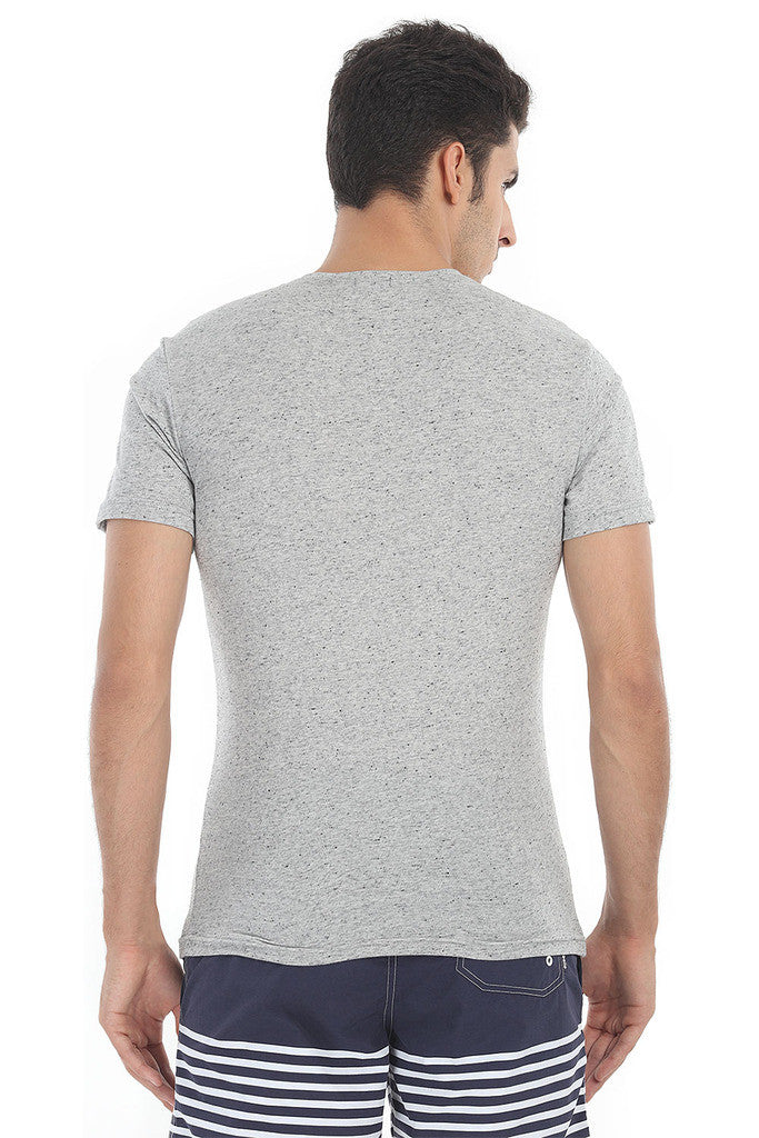 Short Sleeve Soft Heather V Neck Tee