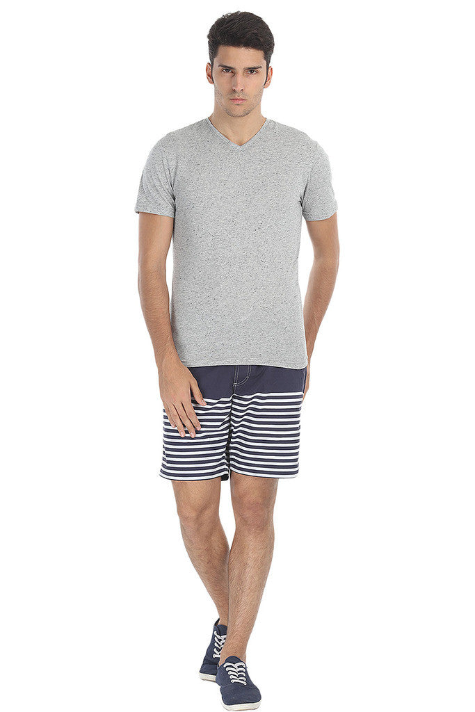 Short Sleeve Soft Heather V Neck Tee
