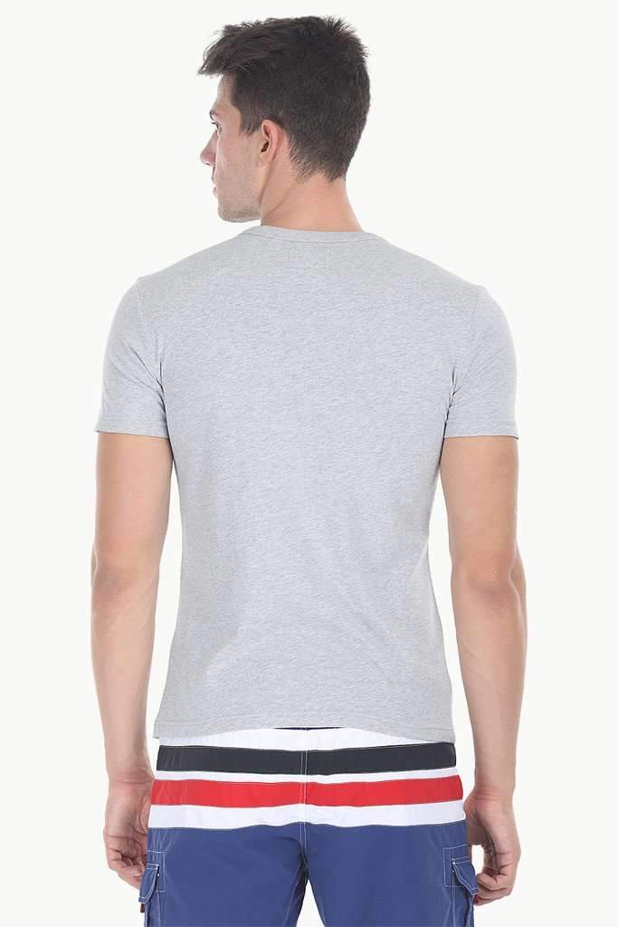 Short Sleeve Solid Henley