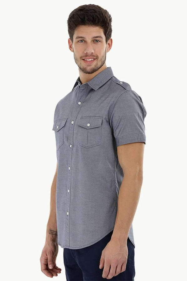 Short Sleeves Shirt with Epaulets