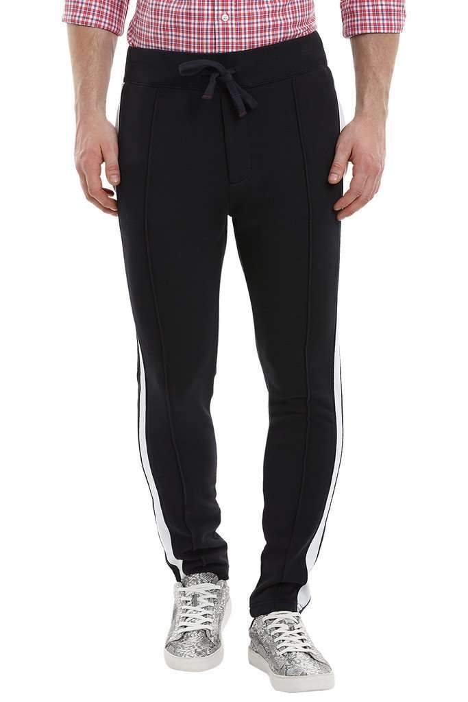 Side Colorblock Navy Sweatpants