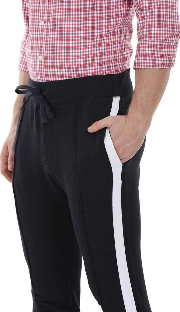 Side Colorblock Navy Sweatpants
