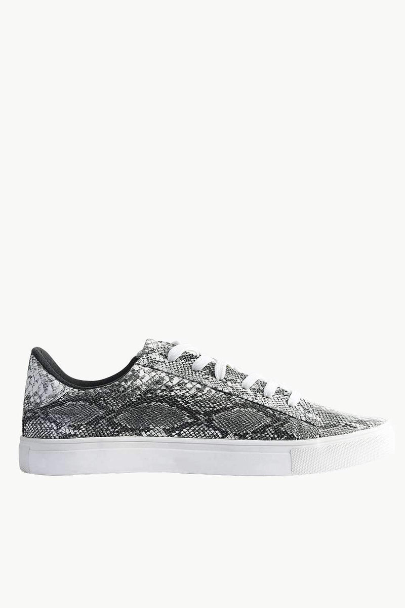 Snake Skin Faux Leather Plimsolls