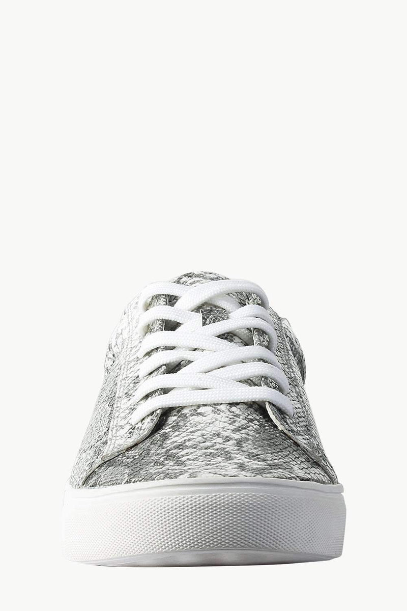 Snake Skin Faux Leather Plimsolls