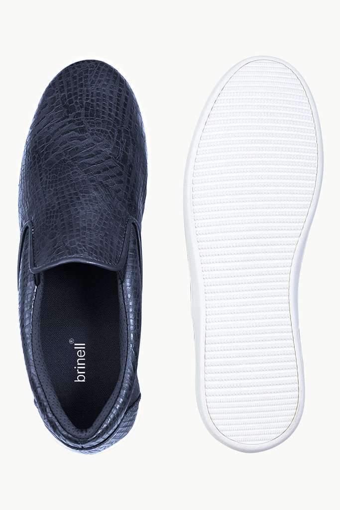 Faux Leather Loafer Plimsolls
