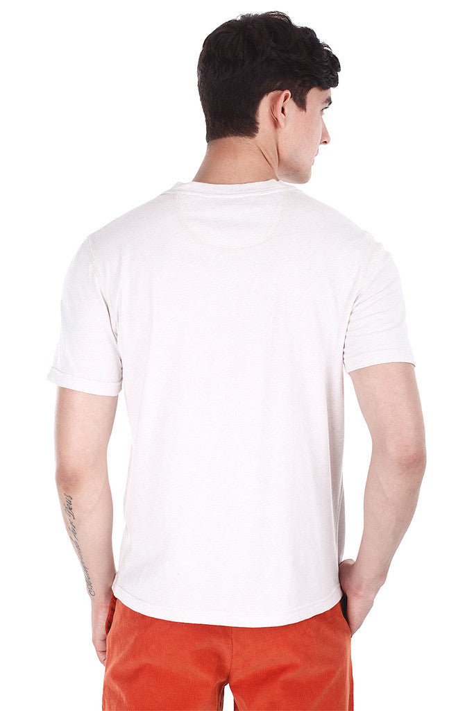 Soft Cotton Melange V Neck Tee