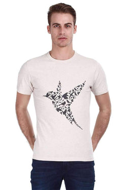 Soft Heather With Bird Print Crew