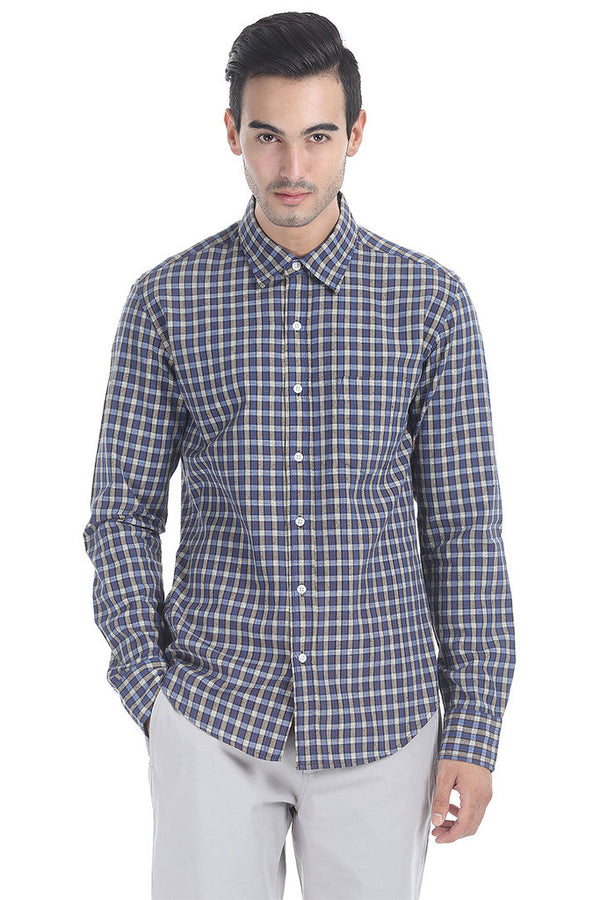 Soft Lighweight Cotton Slub Check Shirt