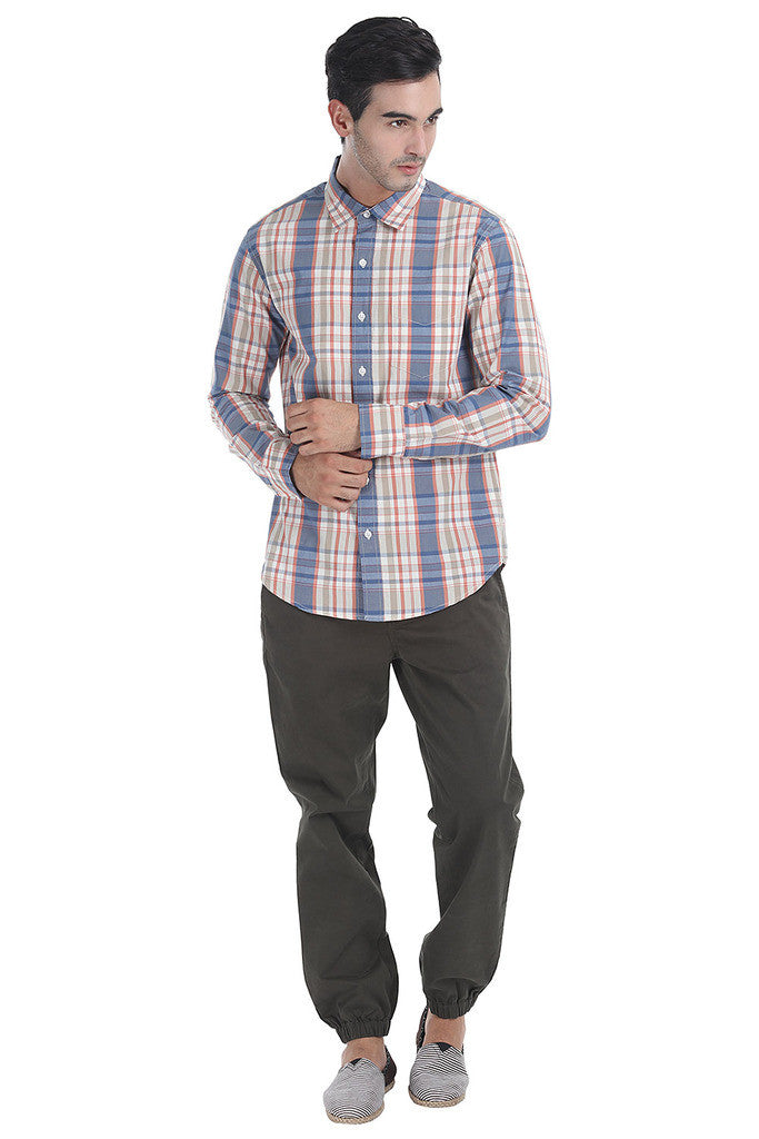 Soft Lighweight Cotton Slub Check Shirt