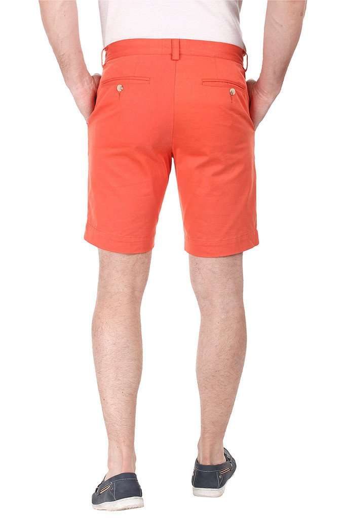 Soft Peached Solid Cotton Chino Shorts