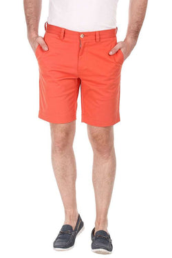 Soft Peached Solid Cotton Chino Shorts