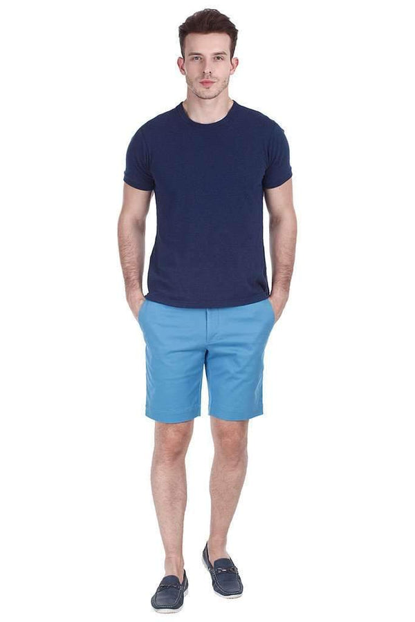 Soft Peached Solid Cotton Chino Shorts