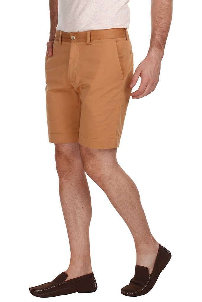 Soft Peached Solid Cotton Chino Shorts