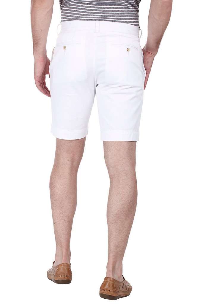 Soft Peached Solid Cotton Chino Shorts