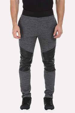 Soft Solid Heather Sweatpants With Knee Patch