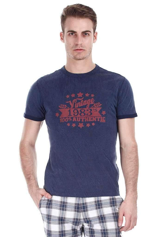 Soft Super Combed Heather Vintage Print Tee