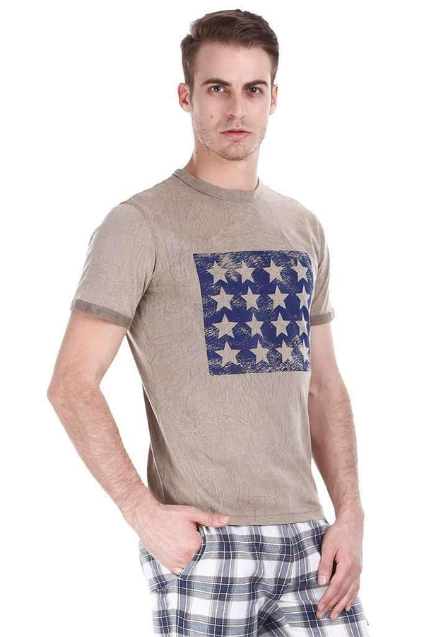 Soft Super Combed Heather Vintage Print Tee