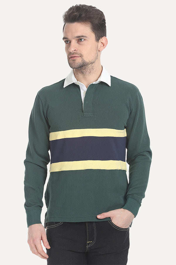 Solid Cotton Pique Rugby