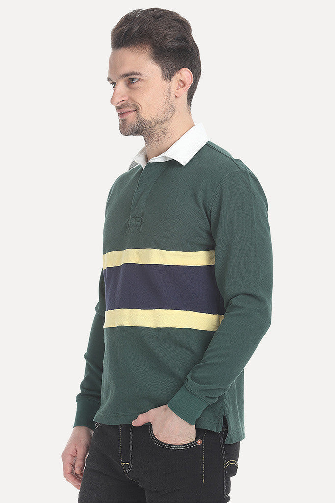 Solid Cotton Pique Rugby