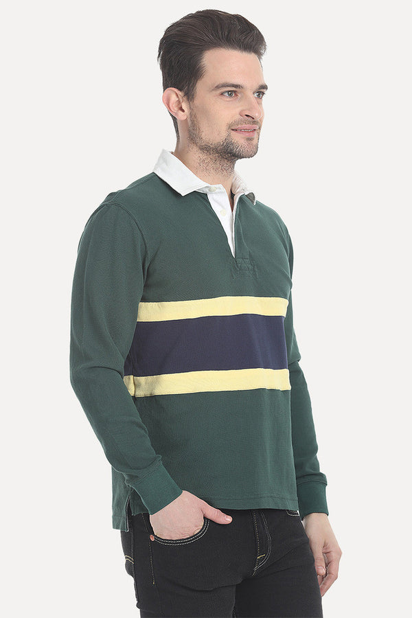 Solid Cotton Pique Rugby