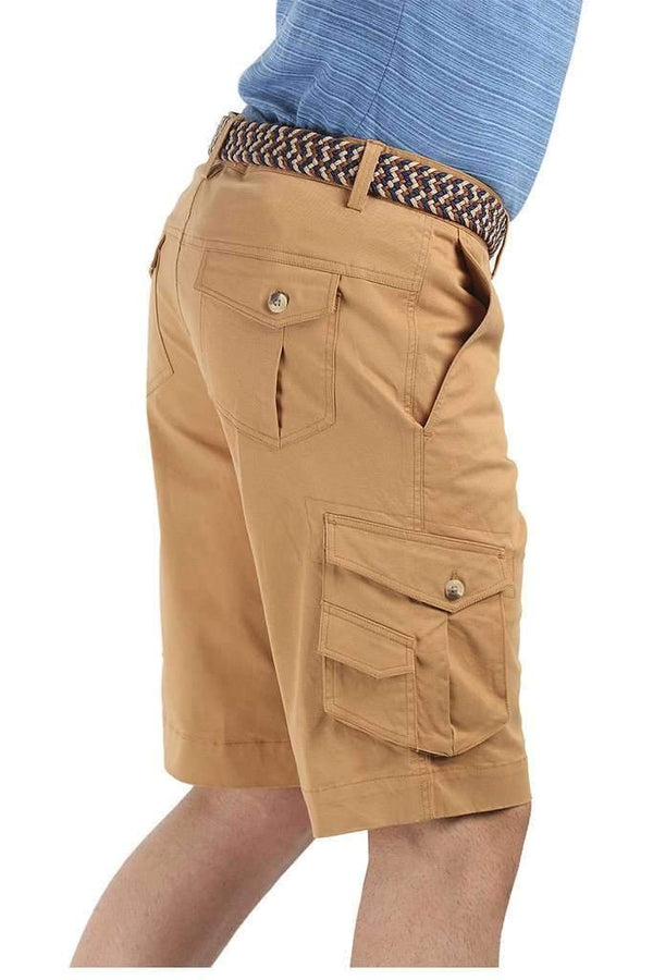 Solid Cotton Twill Slim Fit Shorts