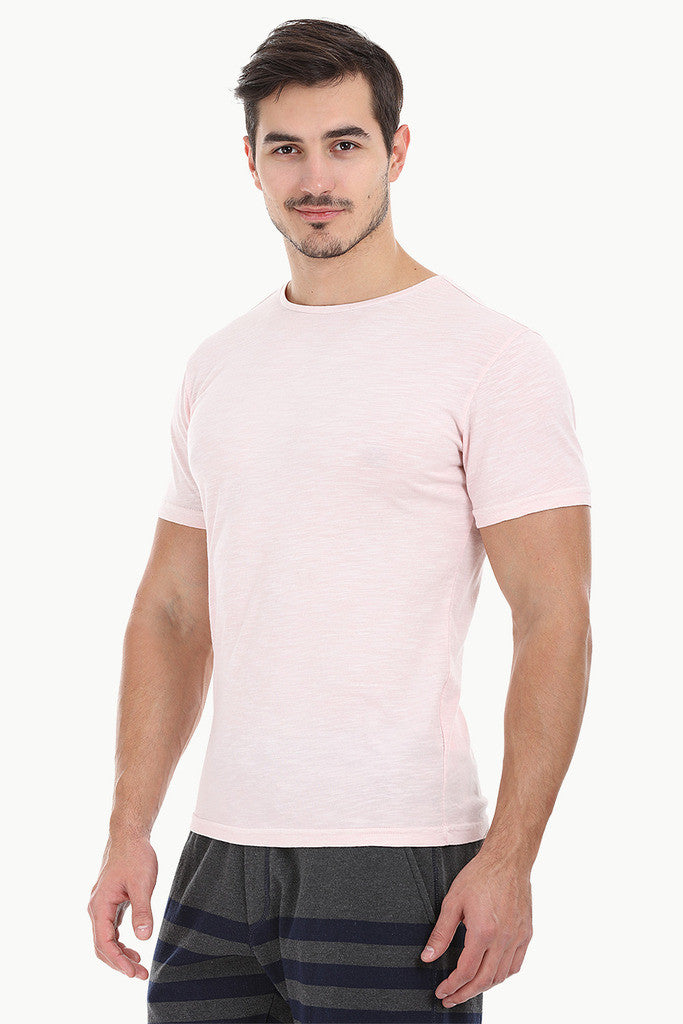 Solid Garment Dyed Slub Short Sleeve Tee
