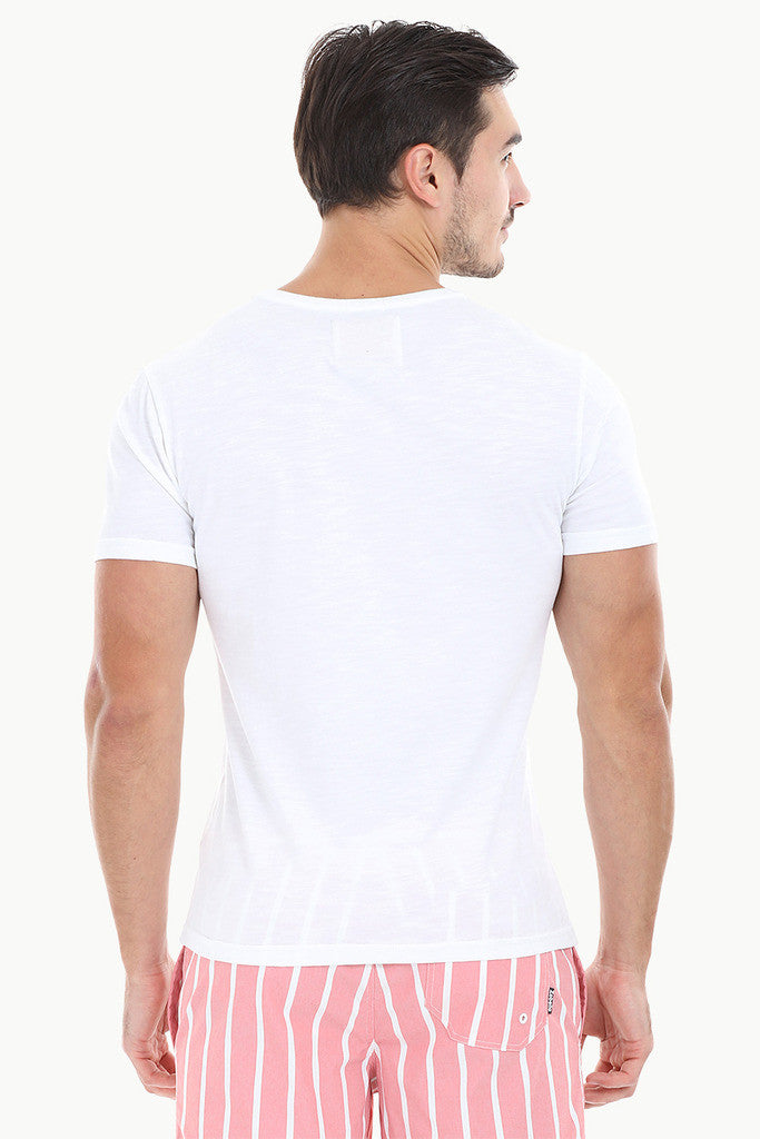 Solid Garment Dyed Slub Short Sleeve Tee
