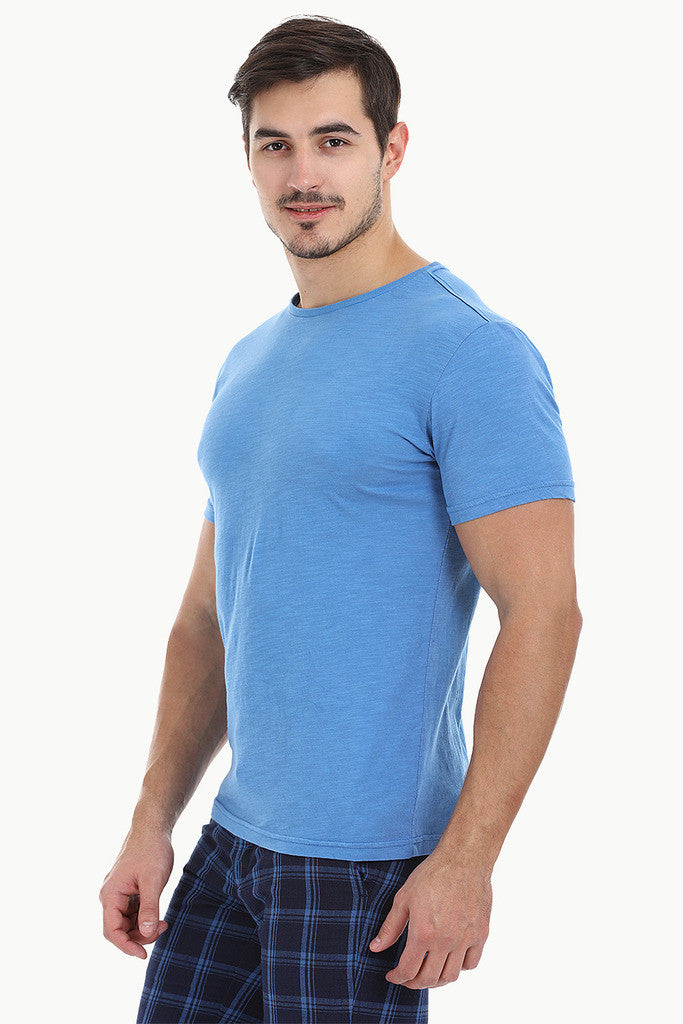 Solid Garment Dyed Slub Short Sleeve Tee