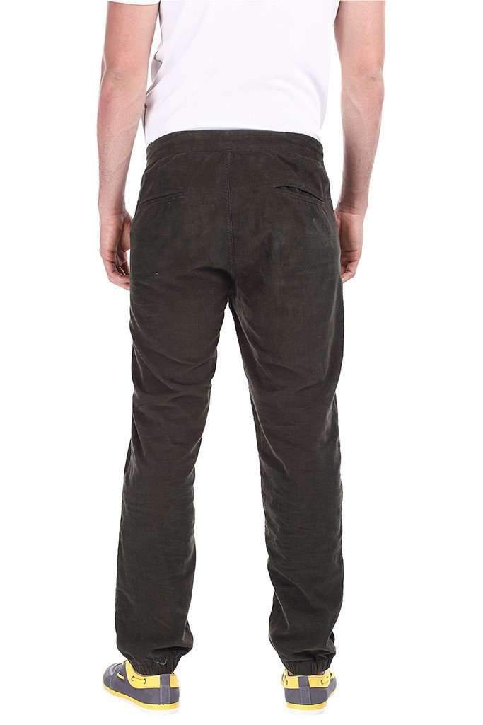 Solid Green Lightweight Cord Pant