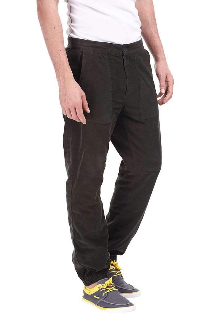 Solid Green Lightweight Cord Pant