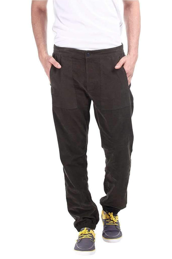 Solid Green Lightweight Cord Pant