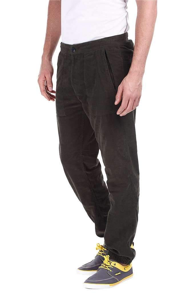 Solid Green Lightweight Cord Pant