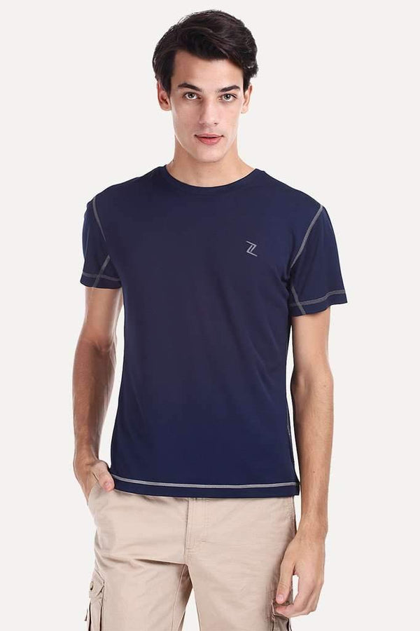 Solid Performance Wear Round Neck Tee