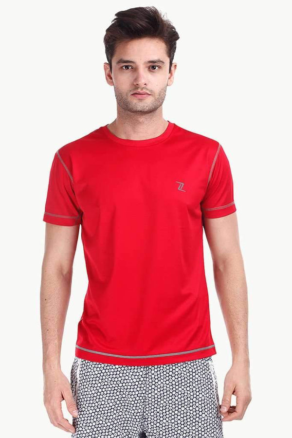 Solid Performance Wear Round Neck Tee