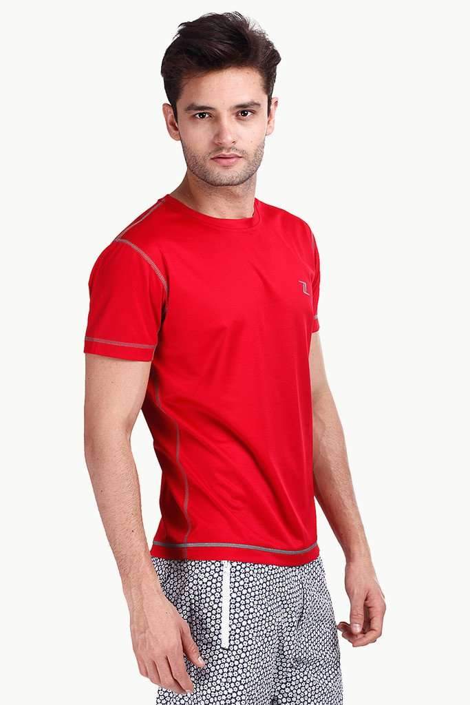Solid Performance Wear Round Neck Tee