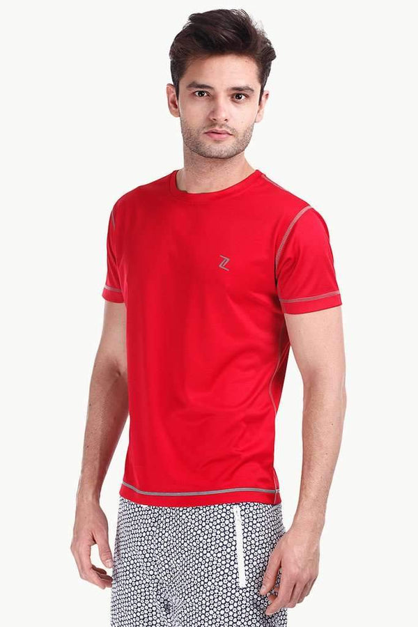 Solid Performance Wear Round Neck Tee