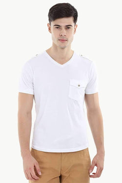 Solid Shoulder Strap T-Shirt