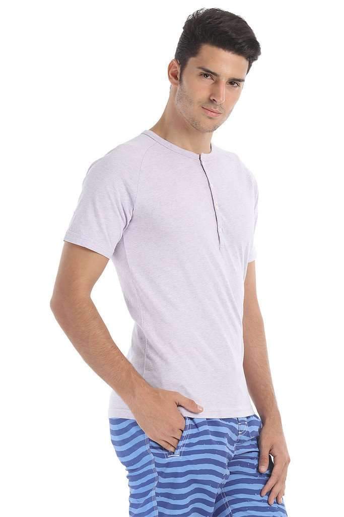 Solid Soft Cotton Knit Henley