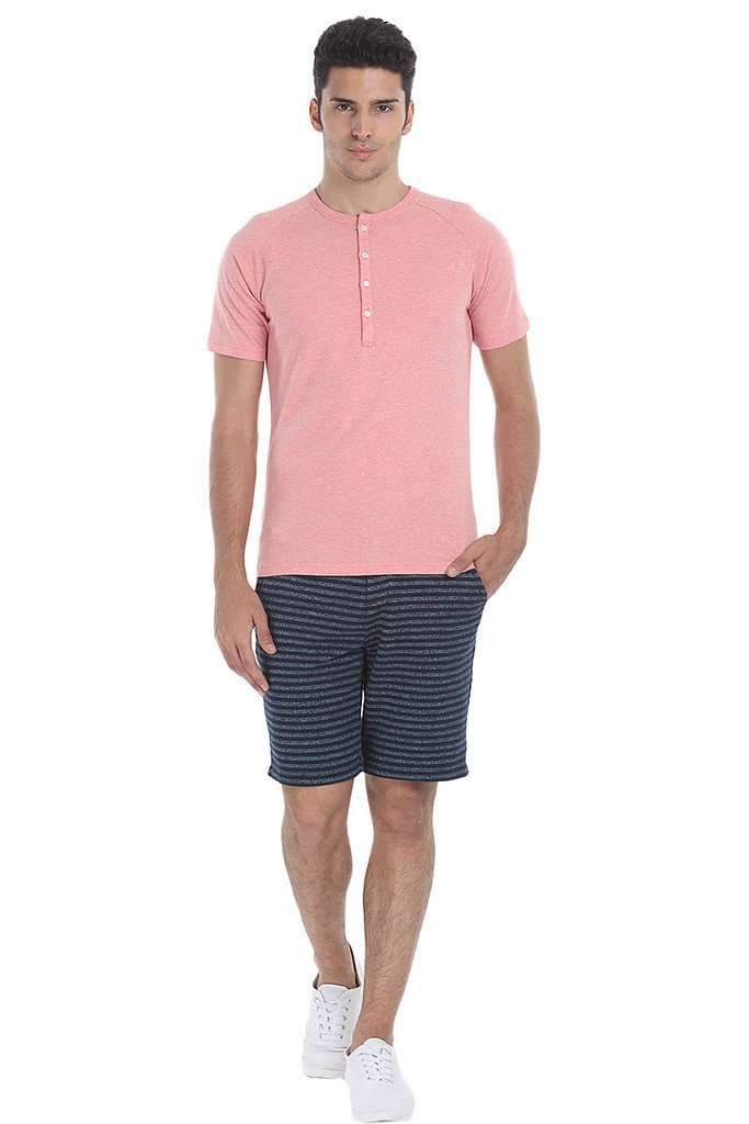 Solid Soft Cotton Knit Henley