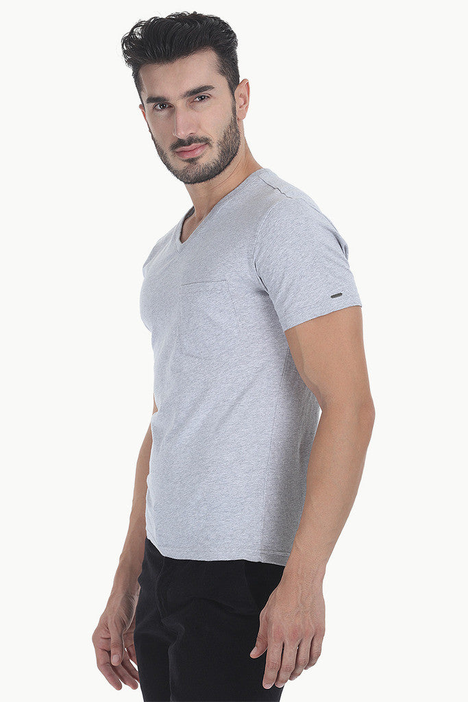 Solid Soft Heather V Neck Tee