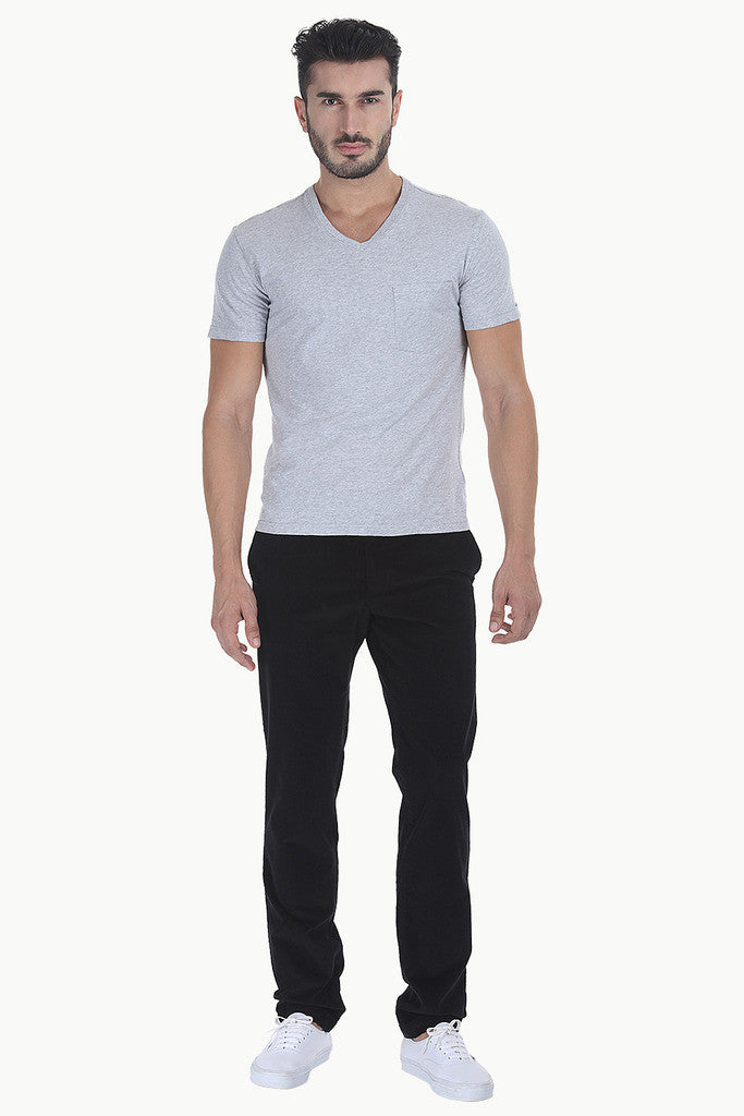 Solid Soft Heather V Neck Tee