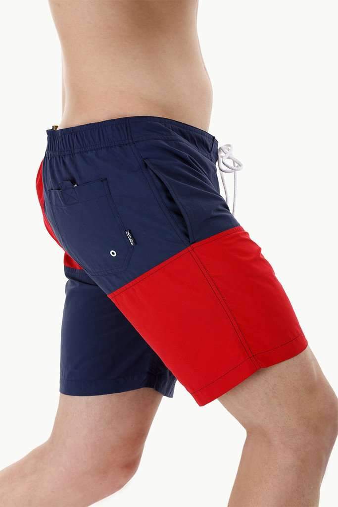 Square Colorblock Swim Shorts
