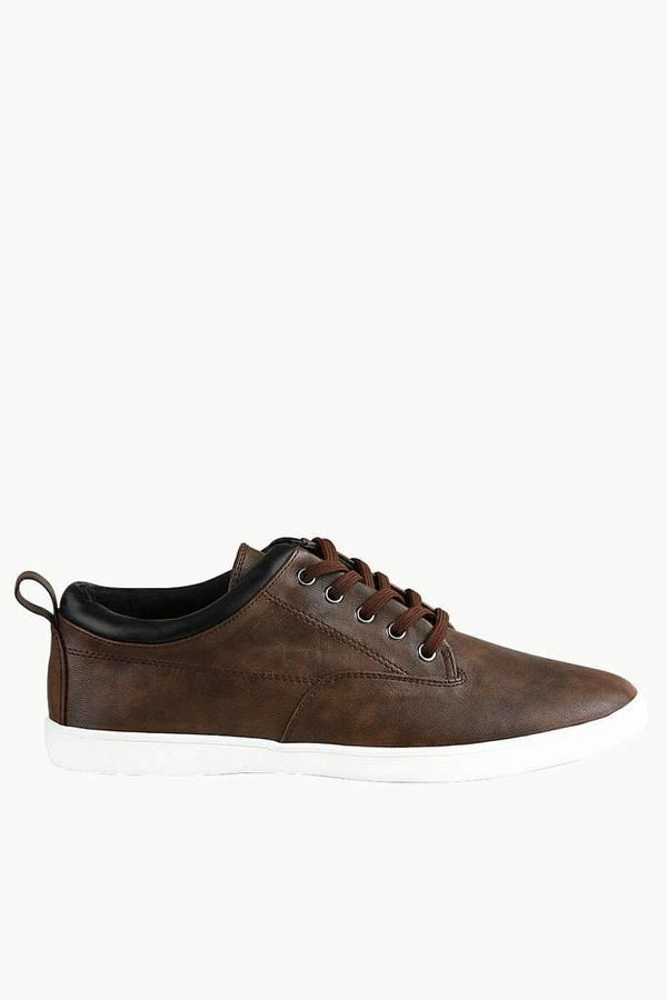 Faux Leather Urban Plimsolls