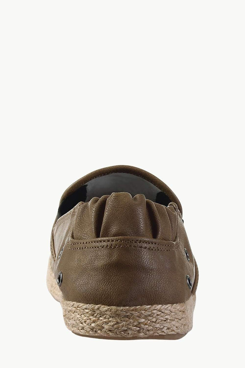 Stretchable Faux Leather Espadrilles