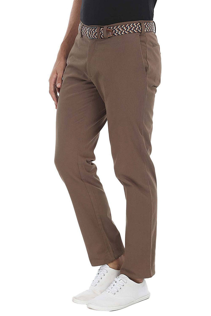 Soft Peached Solid Cotton Chino Pant