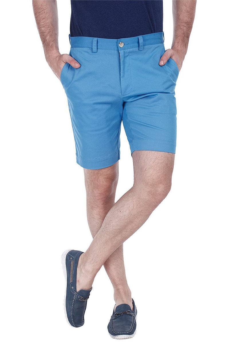 Soft Peached Solid Cotton Chino Shorts