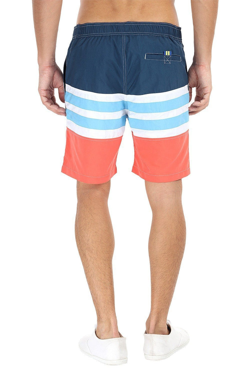 Stripe Colorblock Quick Dry Swim shorts