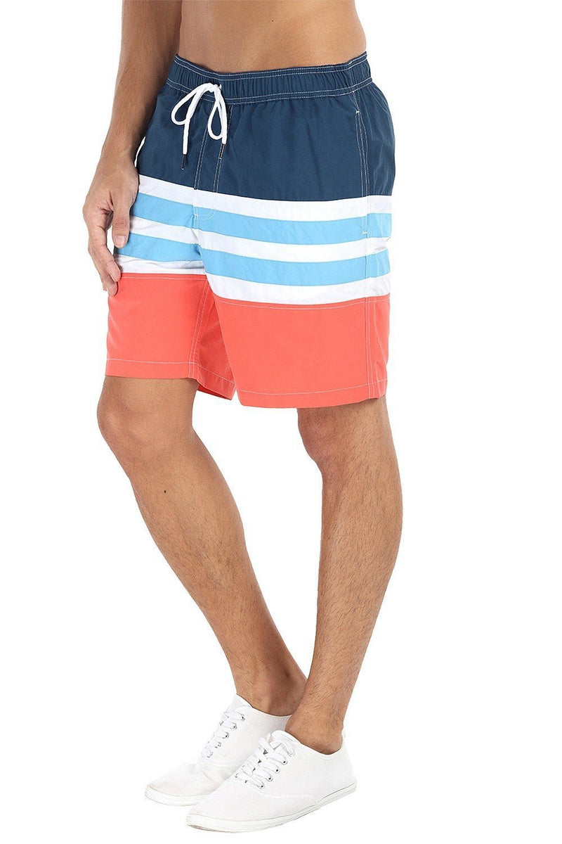 Stripe Colorblock Quick Dry Swim shorts